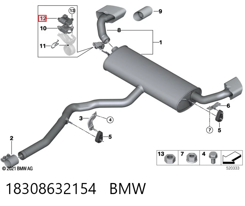 18308632154 BMW Двигун заслінки рециркуляції повітря