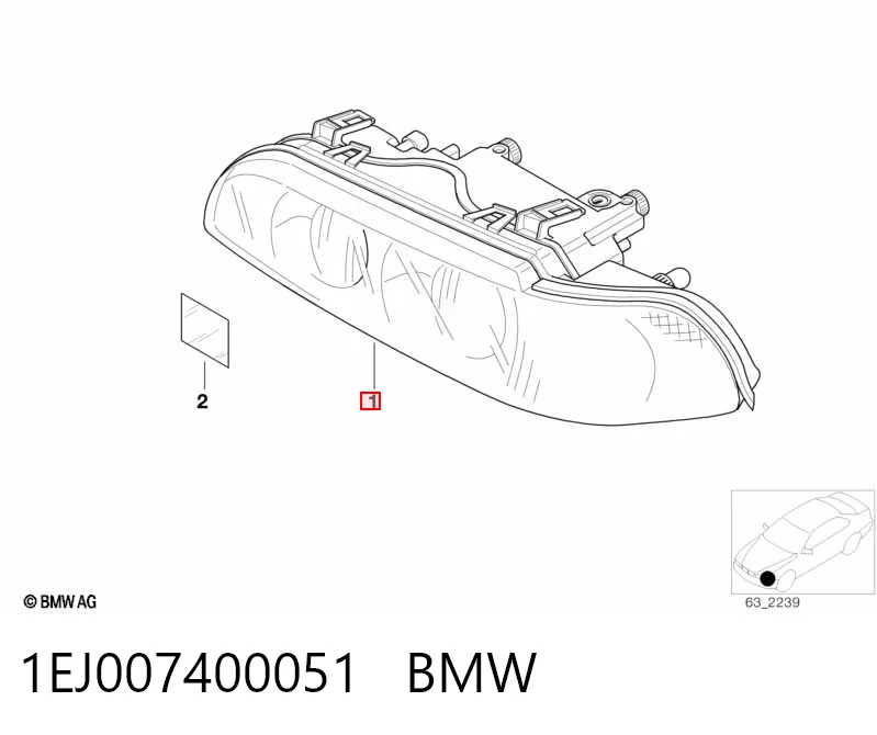 Фара BMW 5 