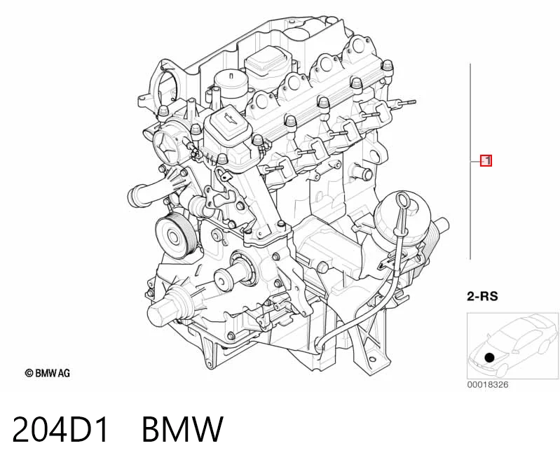204D1 BMW Мотор в зборі