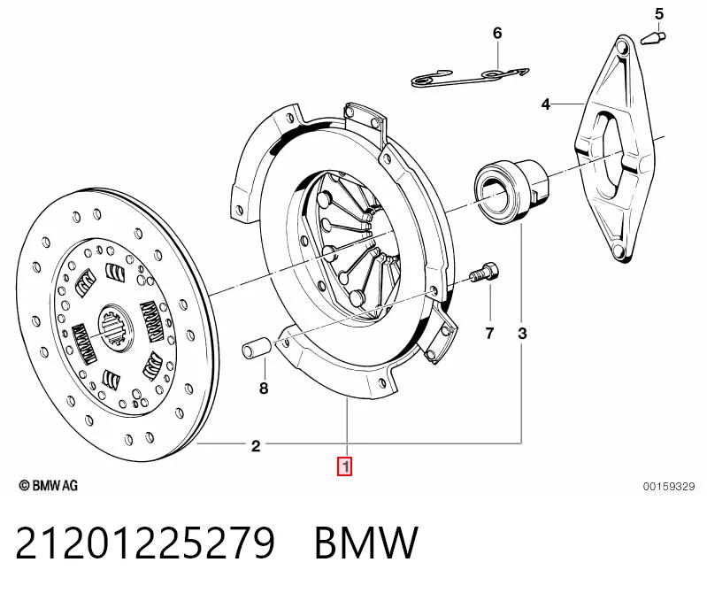 Комплект зчеплення (3 частини) BMW 3 седан (E21) (1975 - 1984) ціна, від 155.87 USD