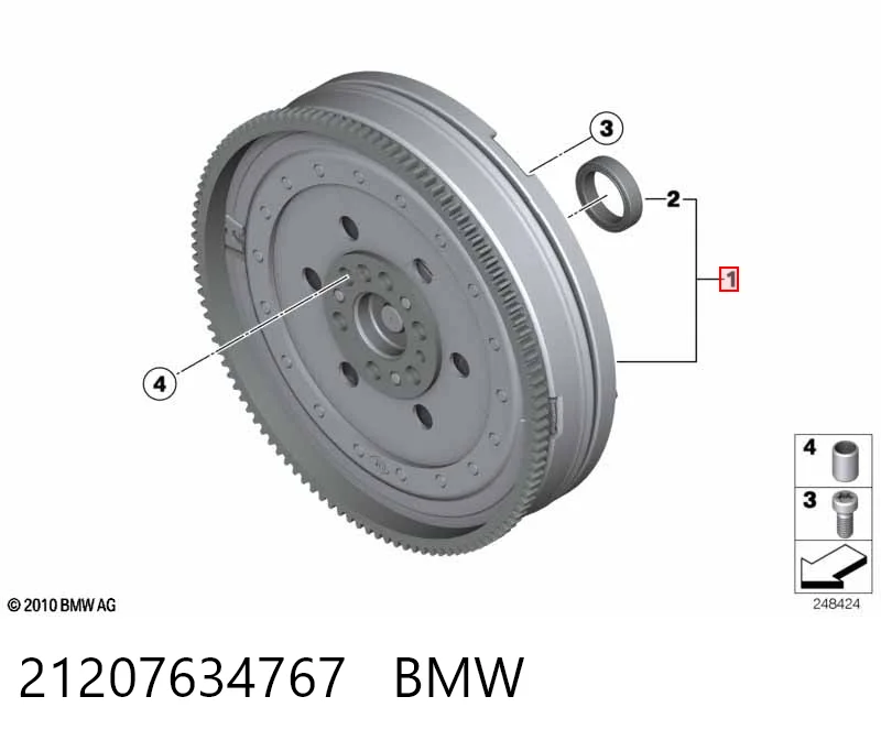 Маховик двигуна BMW 2 кабріолет (F23) (2014 - 2021) ціна, від 677.77 USD