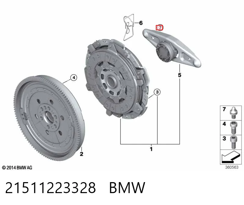 21511223328 BMW Вісь вилки зчеплення
