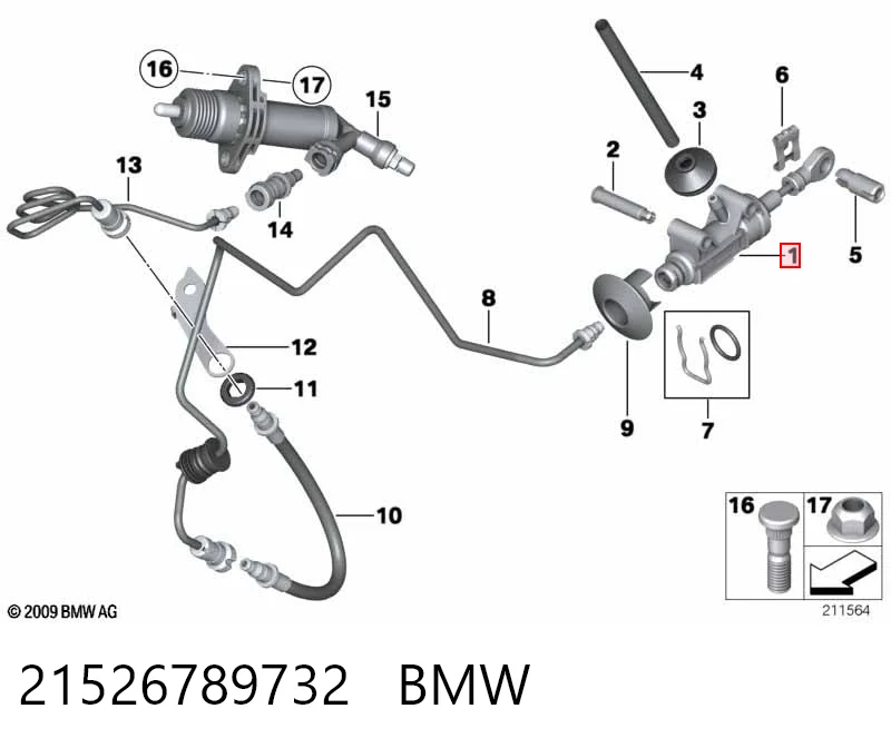 Купити Головний циліндр зчеплення BMW 5  F10