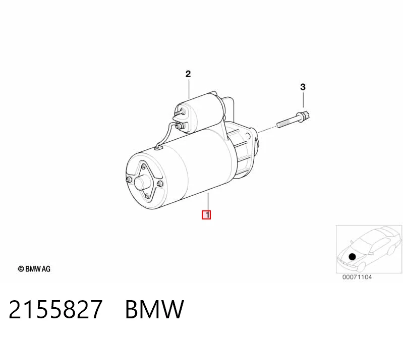2155827 BMW Стартер двигуна