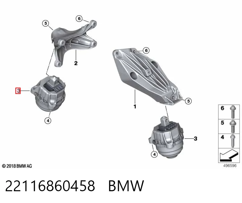 Купити 30199142 AND Подушка (опора) двигуна, права