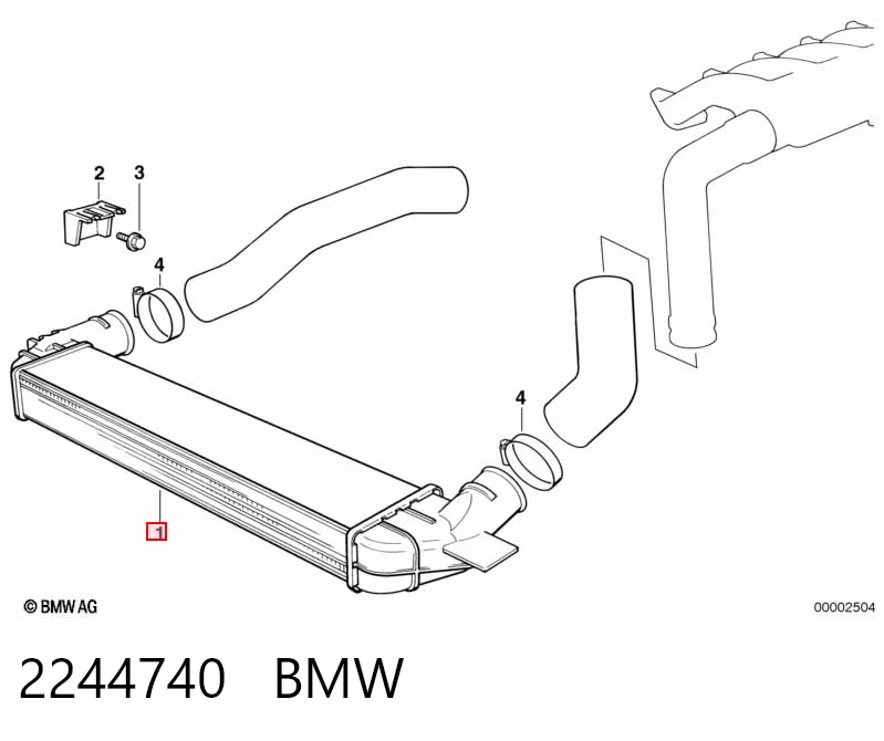2244740 BMW Охолоджувач наддувочного повітря