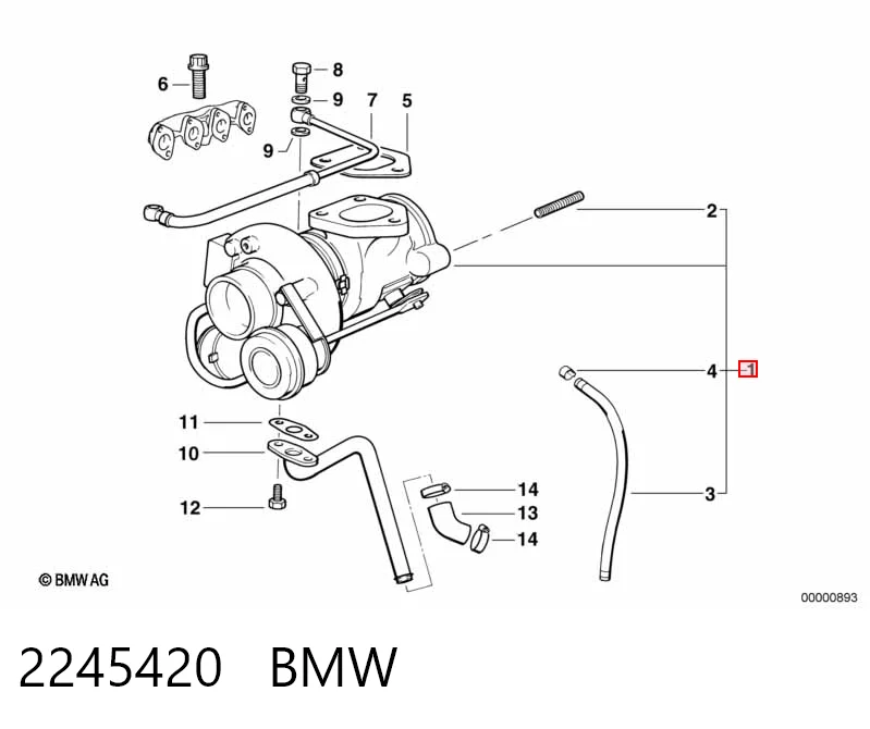 2245420 BMW Турбонаддув