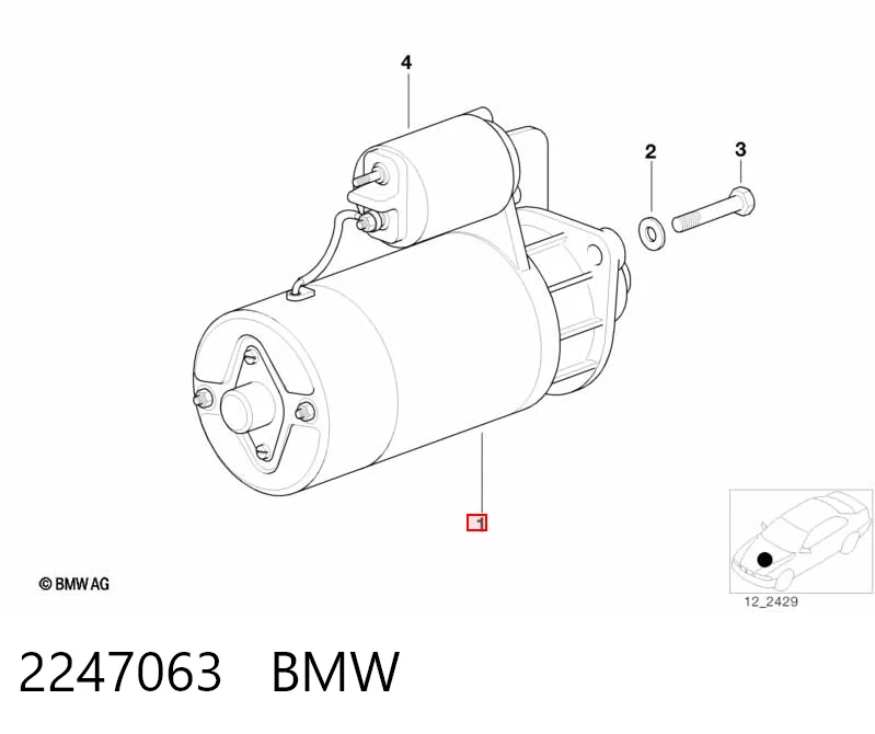 2247063 BMW Стартер двигуна