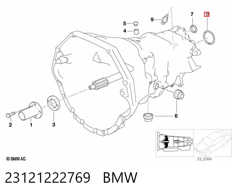 CO01026401 Corteco Сальник АКПП/КПП, вихідного/вторинного вала