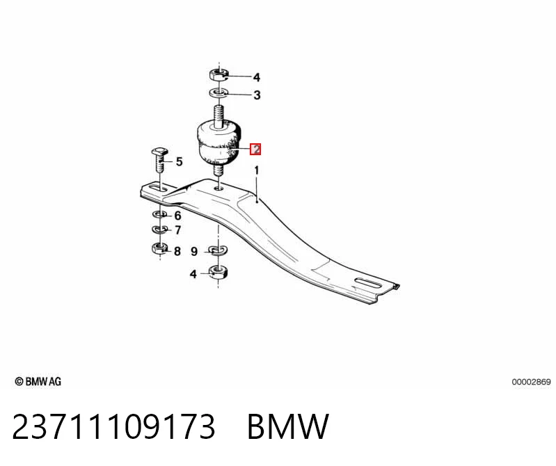 Опора кпп на BMW 3  E21