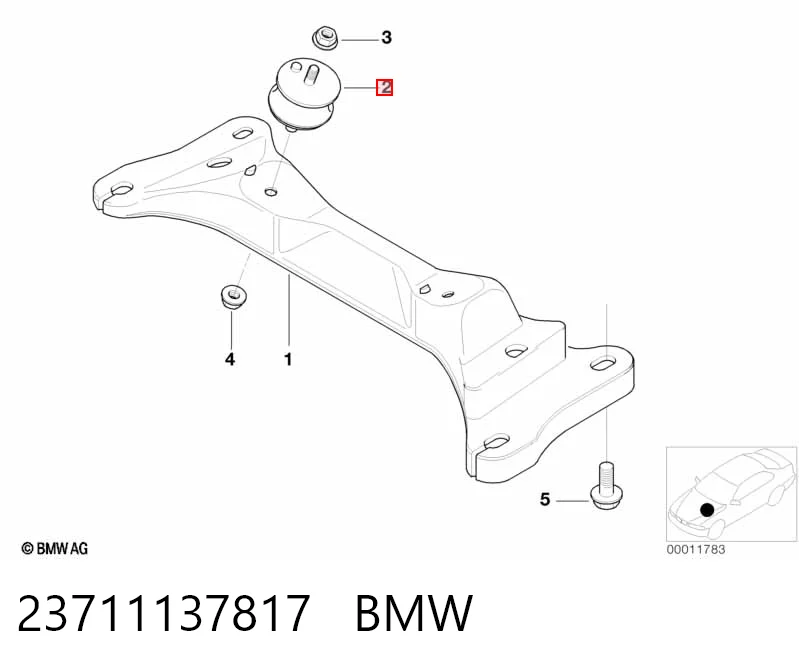 23711137817 BMW Опора кпп
