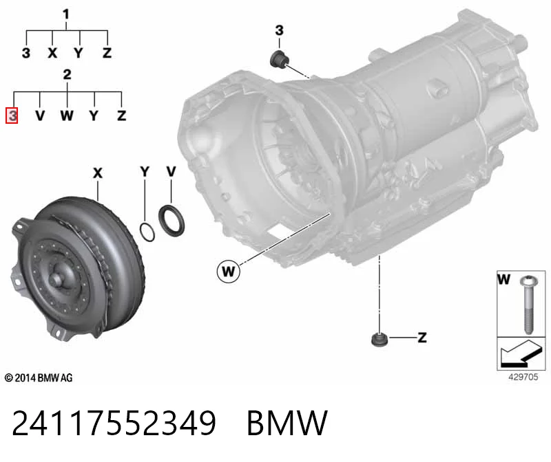 24117552349 BMW Пробка піддона АКПП