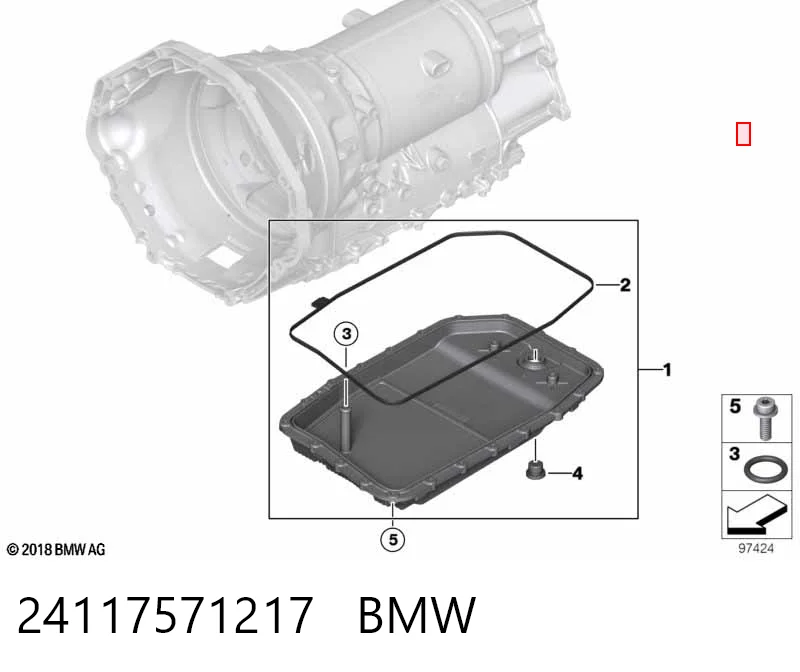 Піддон АКПП BMW 24117571217 ціна, від 50.61 USD