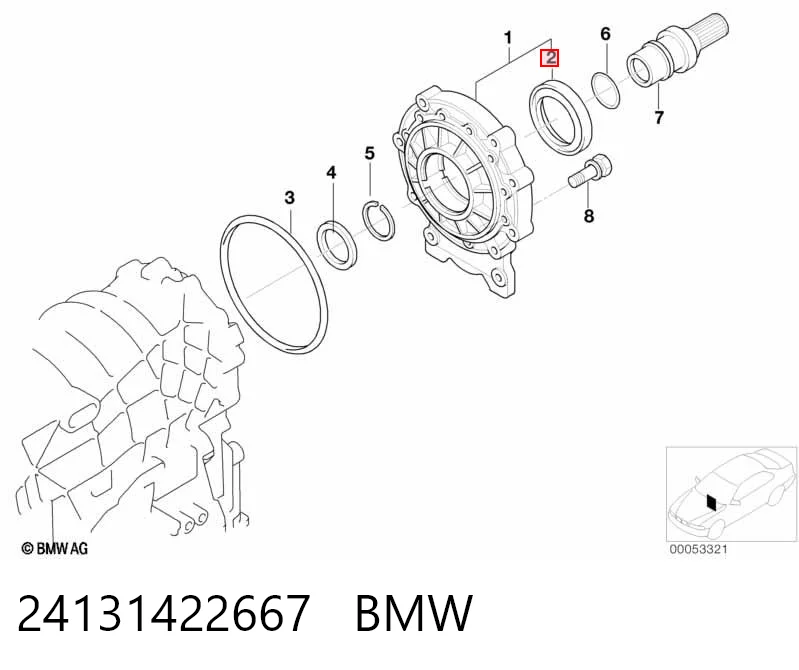 750111243 ZF Parts Сальник АКПП/КПП, вихідного/вторинного вала
