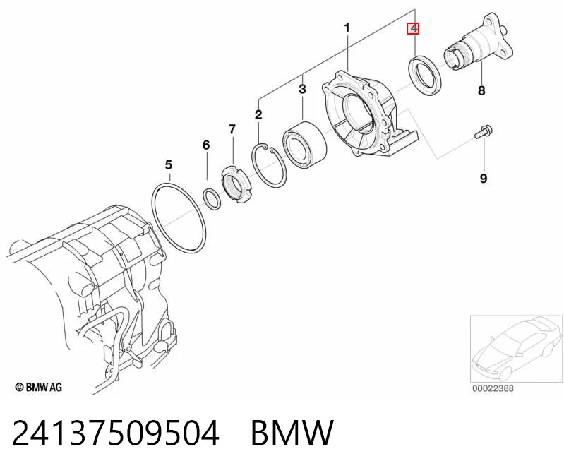 734319607 ZF Parts Сальник АКПП/КПП, вихідного/вторинного вала