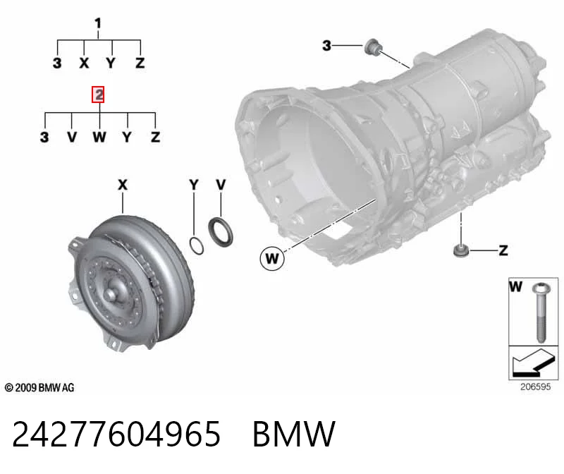 24277604965 BMW Ремкомплект гідроблоку АКПП