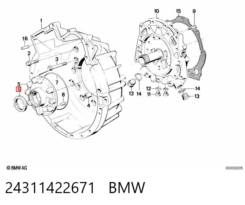 Сальник АКПП/КПП, вхідного/первинного валу BMW 24311207621 ціна, від 9.39 USD