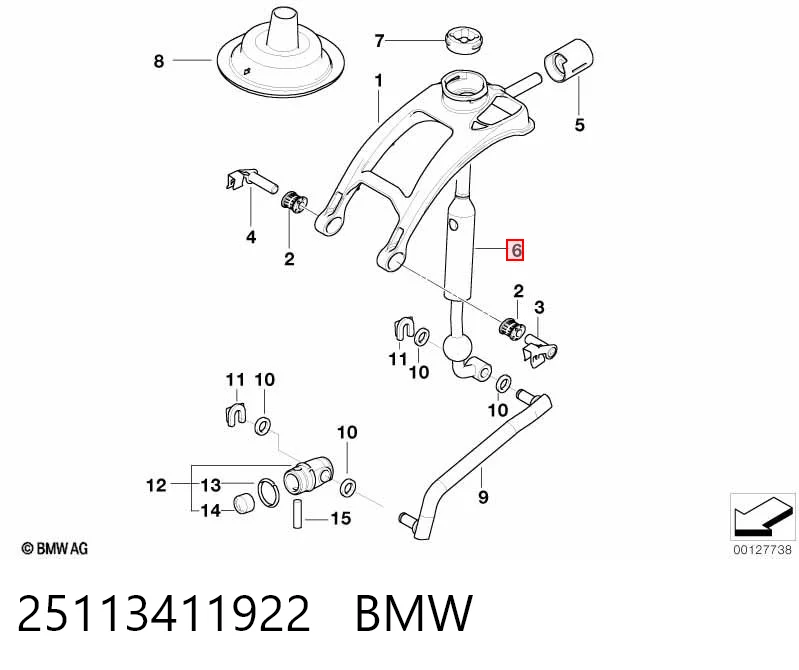 Ручка перемикання передач на BMW X3  E83