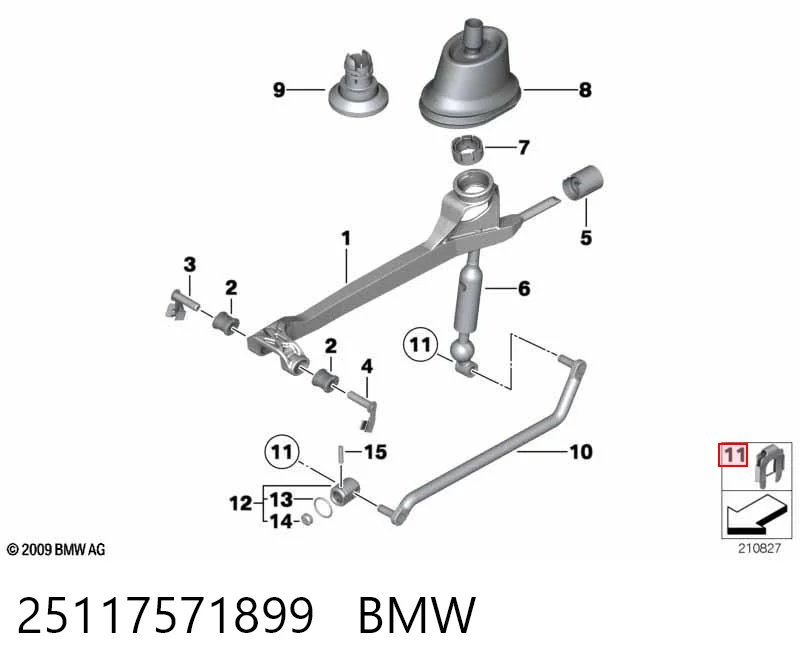 25117571899 BMW Заставна гайка під саморіз
