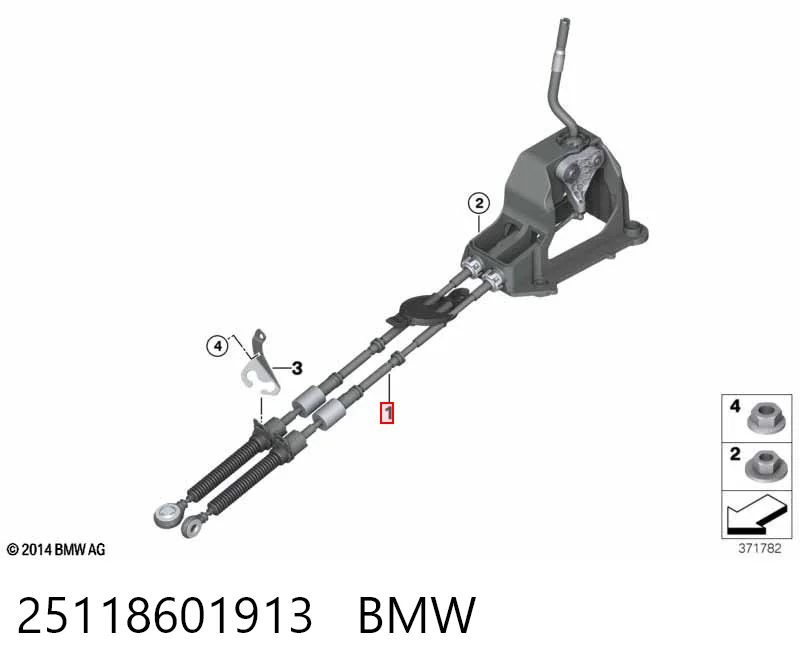  Трос перемикання передач BMW X1 