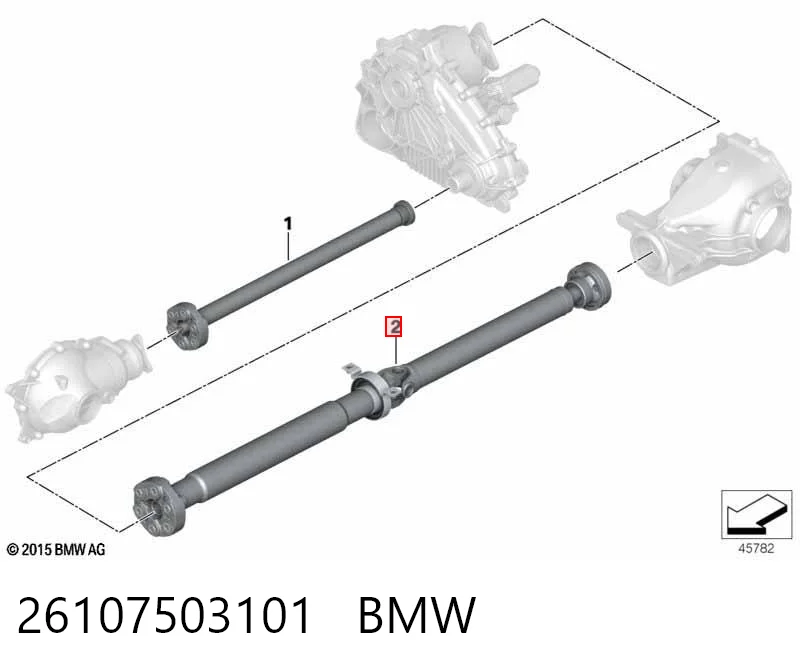 26107503101 BMW Вал карданний основний заднього моста