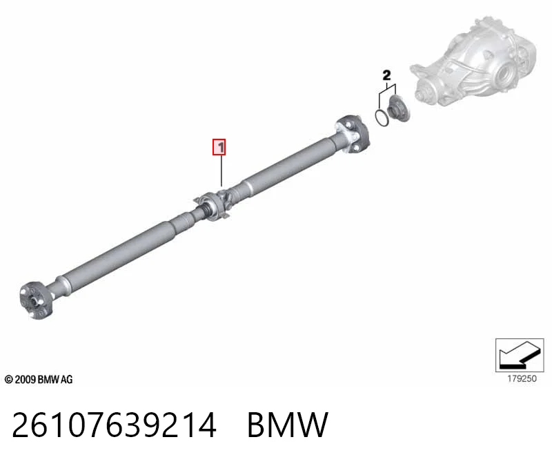 26107639214 BMW Вал карданний основний заднього моста