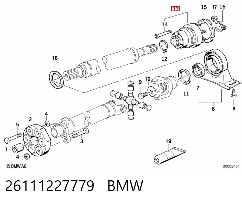 ШРКШ карданного валу заднього, задній BB3232 Posterparts