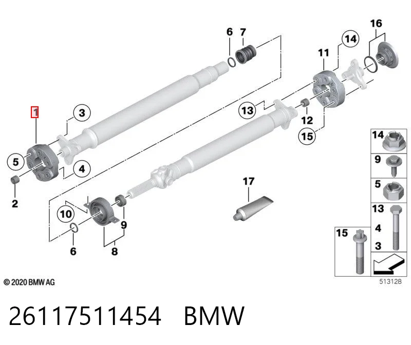 26117511454 BMW Муфта кардана еластична
