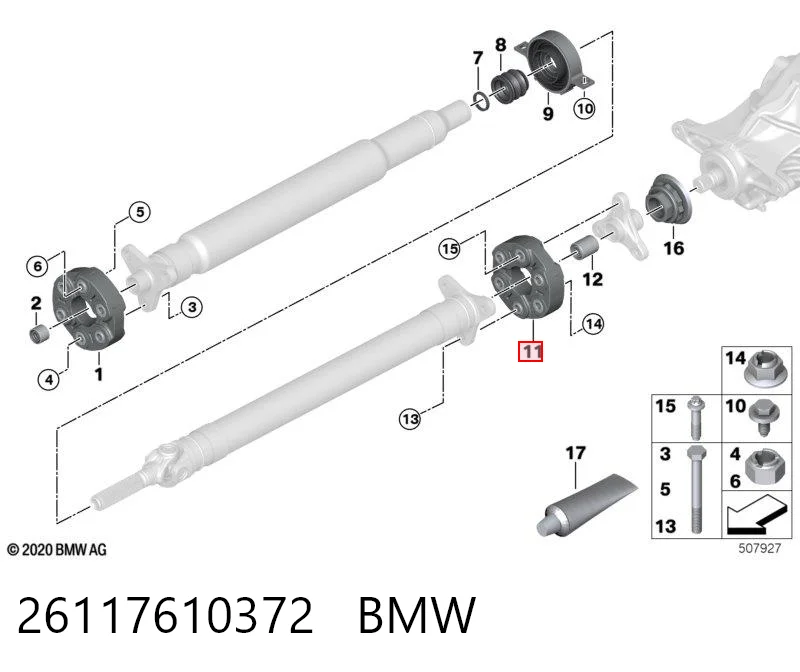 26117610372 BMW Муфта кардана еластична