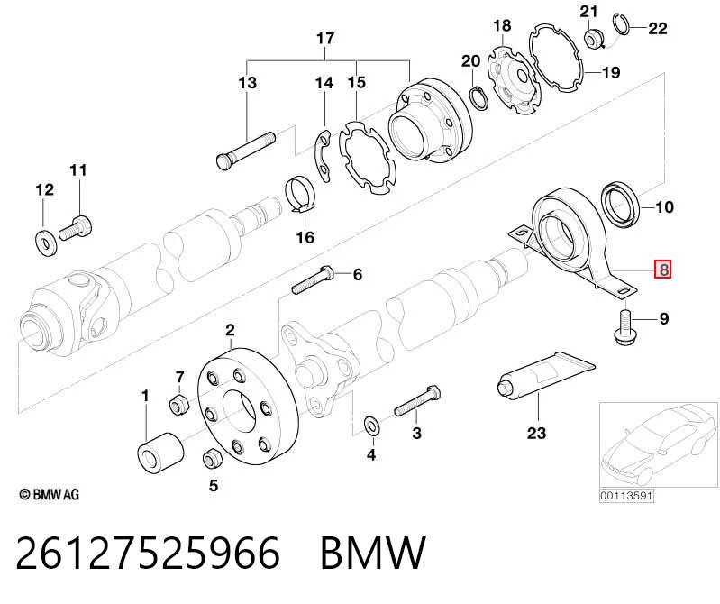 Підвісний підшипник карданного валу AND 30521021 ціна, від 26.95 USD