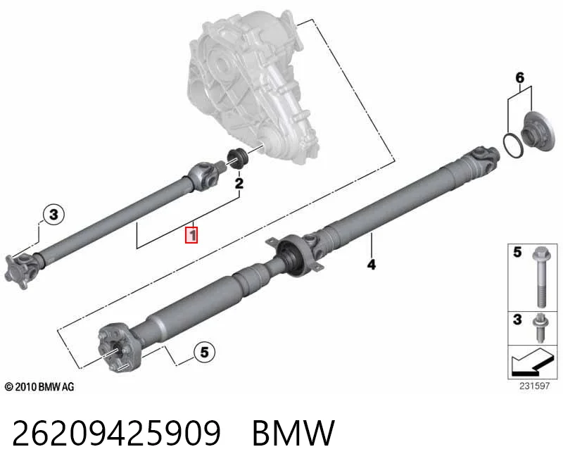 26209425909 BMW Кардан передній