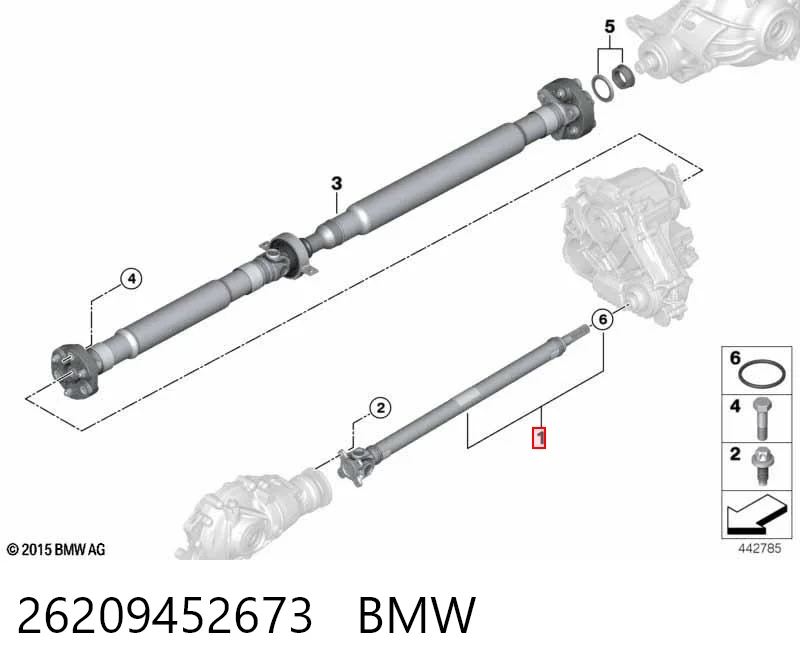 26209452673 BMW Кардан передній