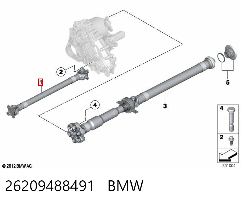 26209488491 BMW Кардан передній