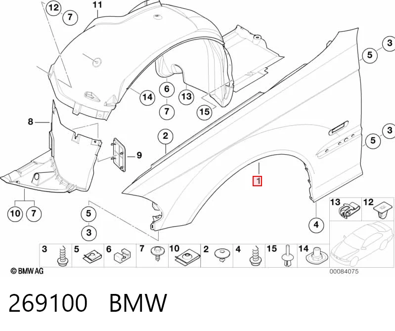 269100 BMW Крило переднє праве
