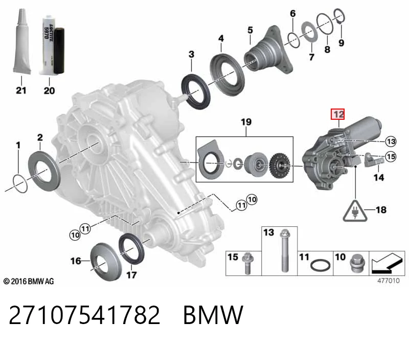 27107541782 BMW Двигун управління роздавальної коробкою