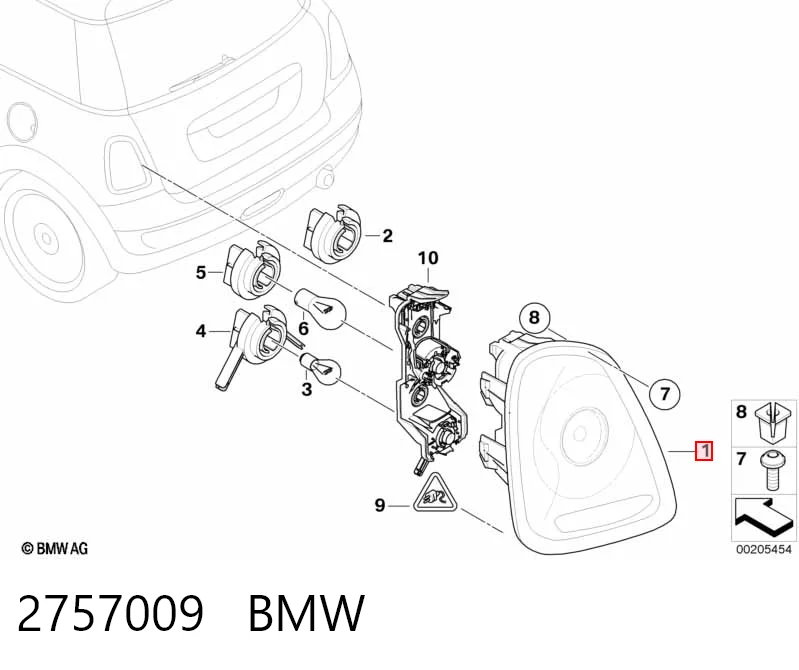 2757009 BMW Задня ліва фара