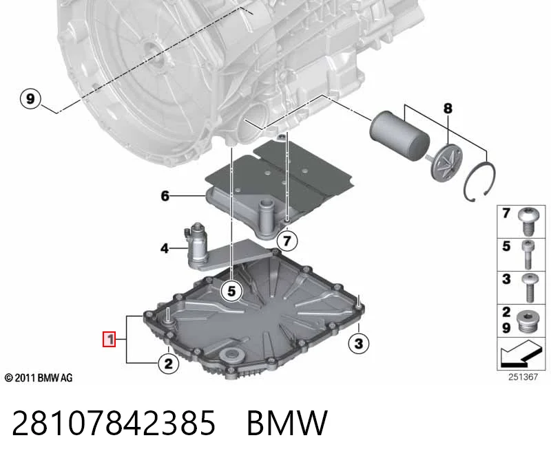 28107842385 BMW Піддон АКПП