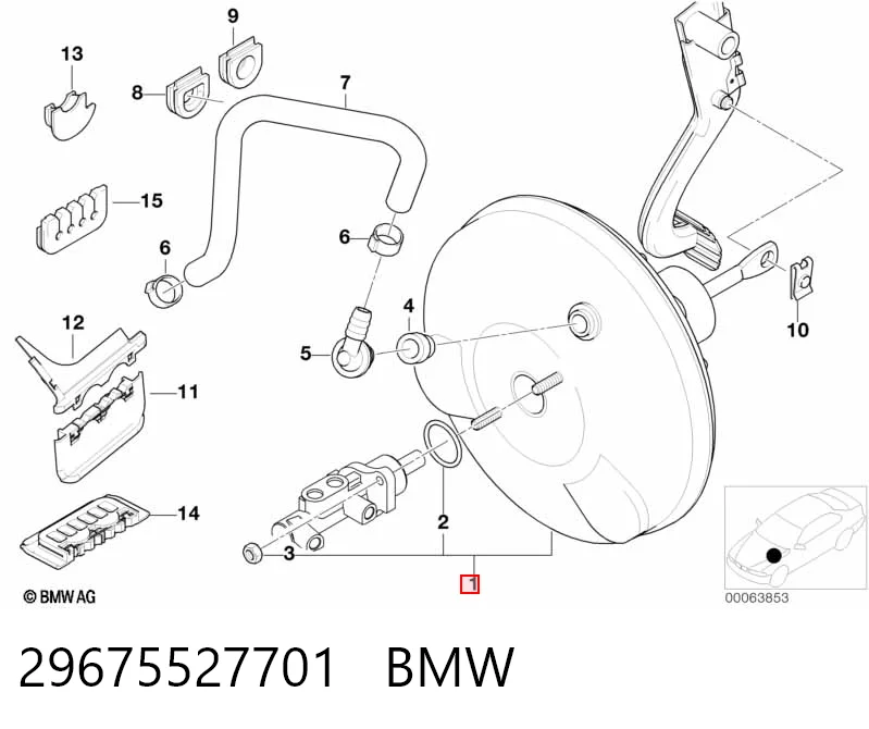 Купити Підсилювач гальм BMW 3  E46