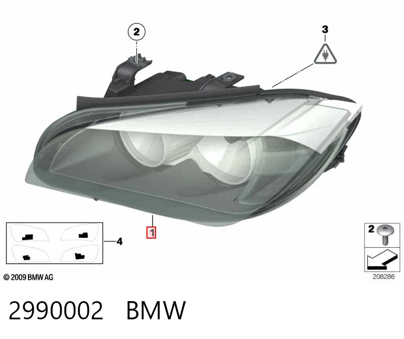 Фара права 206009V Polcar