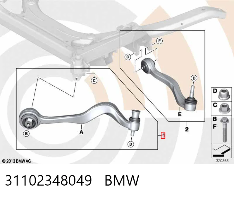 31102348049 BMW Поперечний важіль