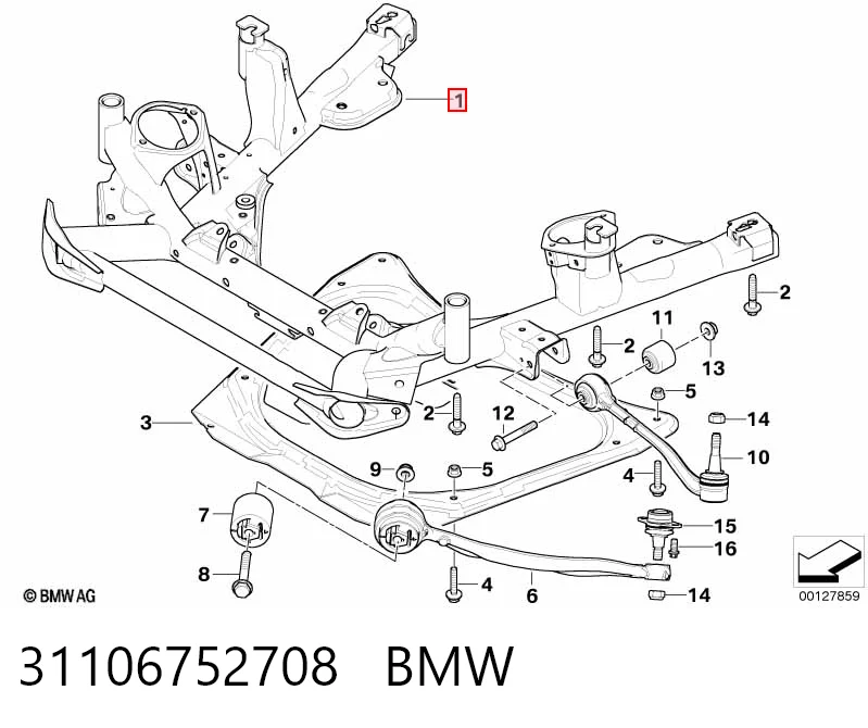 Передня балка на BMW X5  E53