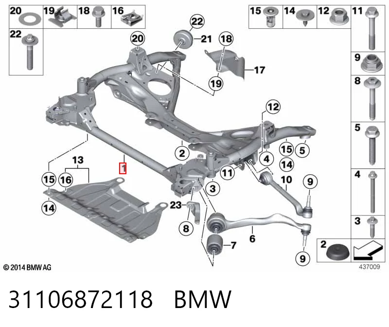 Передня балка на BMW 3  F30, F80