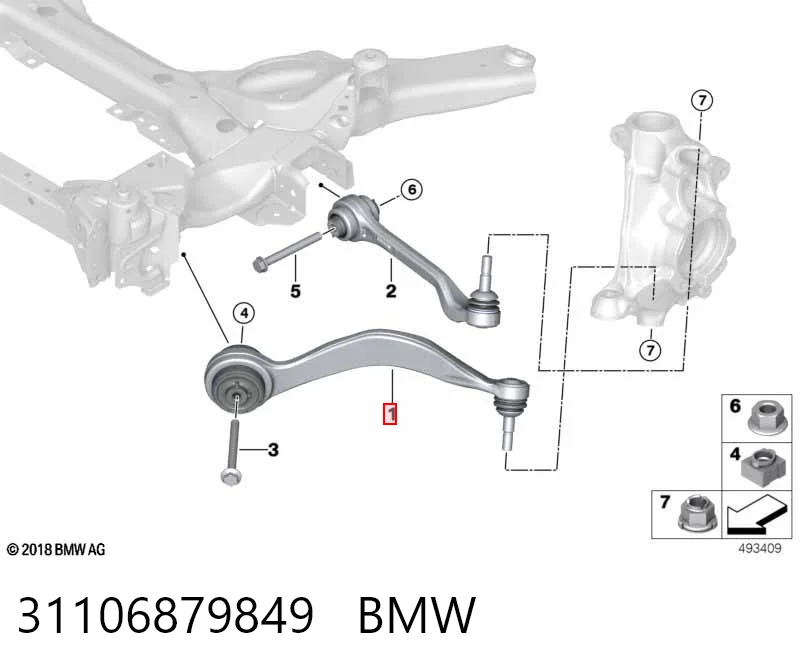 31106879849 BMW Поперечний важіль