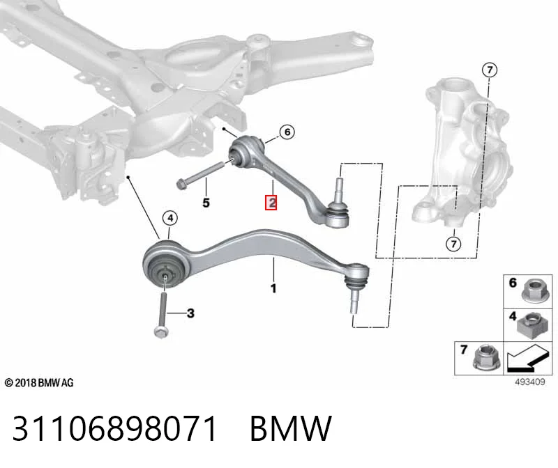 31106898071 BMW Поперечний важіль