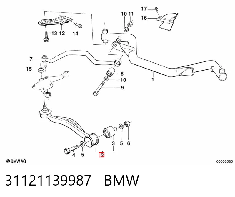 31121139987 BMW Поперечний важіль