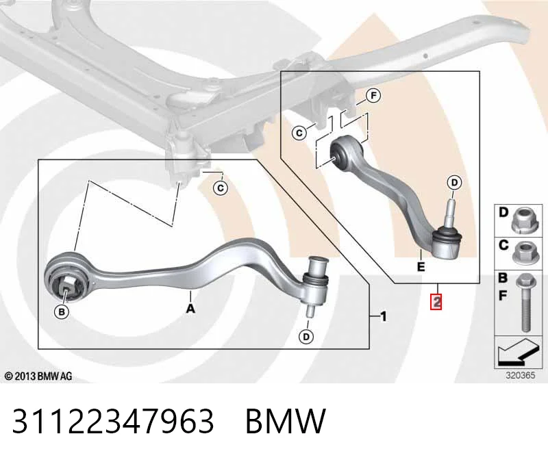 31122347963 BMW Поперечний важіль