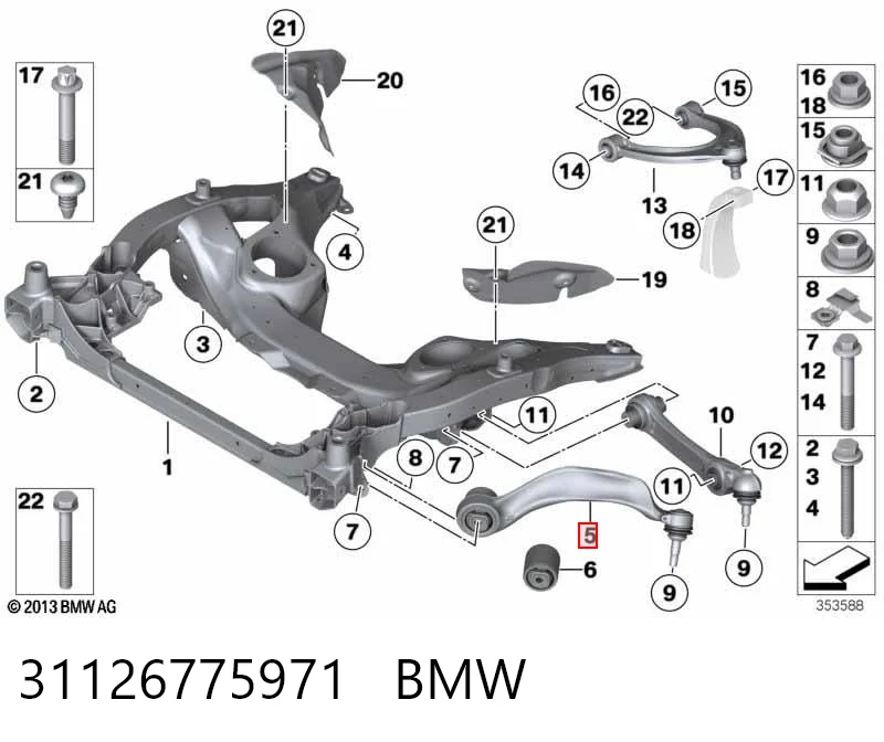31126775971 BMW Поперечний важіль