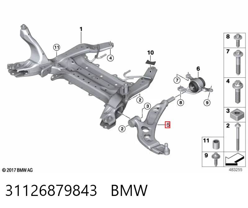 31126879843 BMW Поперечний важіль