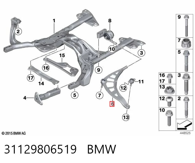 31129806519 BMW Поперечний важіль