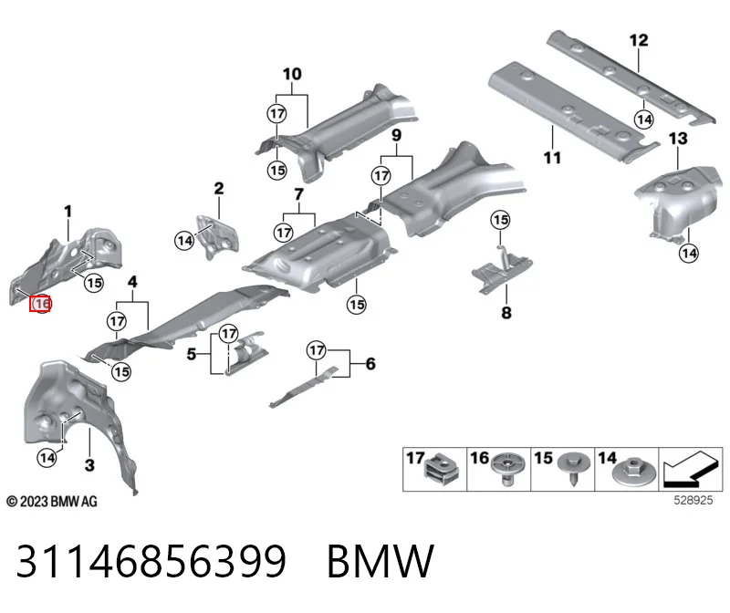 31146856399 BMW Заставна гайка під саморіз